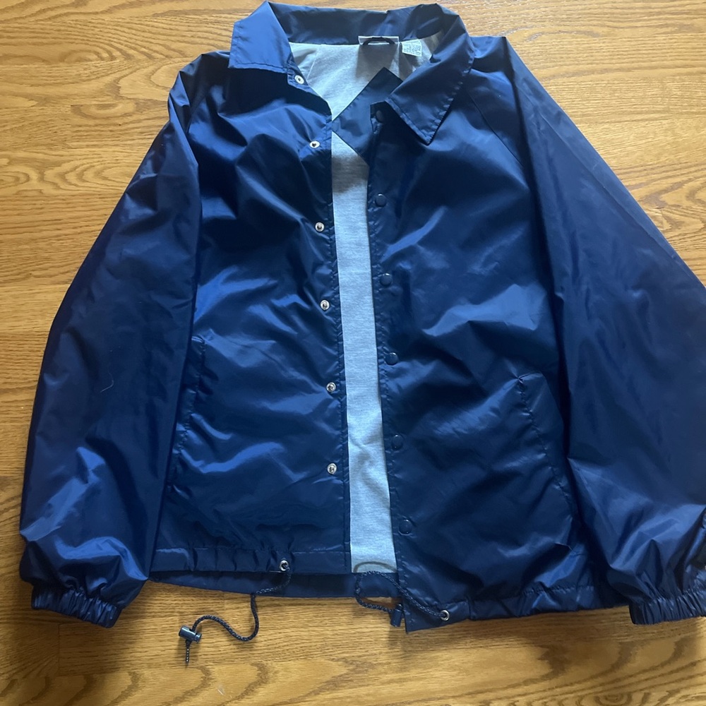 Classic Blue Men's Windbreaker Jacket, size s fits big
